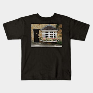 Bow Window With Geraniums Kids T-Shirt